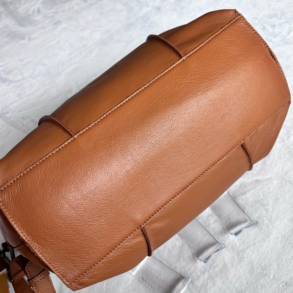 HARBOUR 2ND Manon Large Tan Genuine Leather Tote Bag - Picture 12 of 16